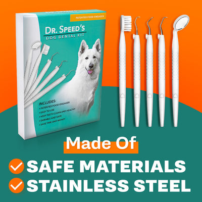 Dr. Speed’s Dog Dental Kit 7 Piece, Home Pet Cleaning & Care